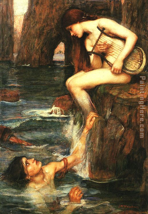 The Siren painting - John William Waterhouse The Siren art painting